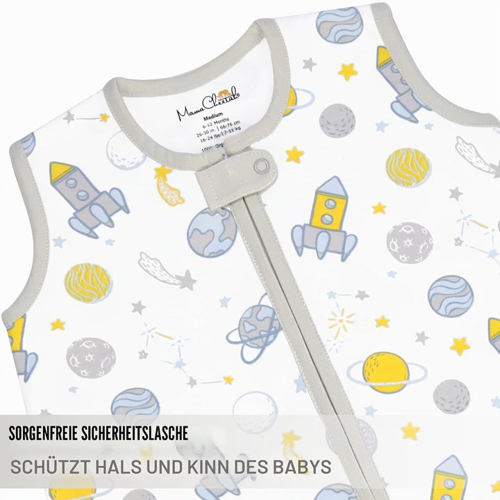 Baby Schlafsack, 0.5 TOG 100% Bio-Baumwolle, Ideal für den Sommer, Sommerschlafsack für Jungen und M