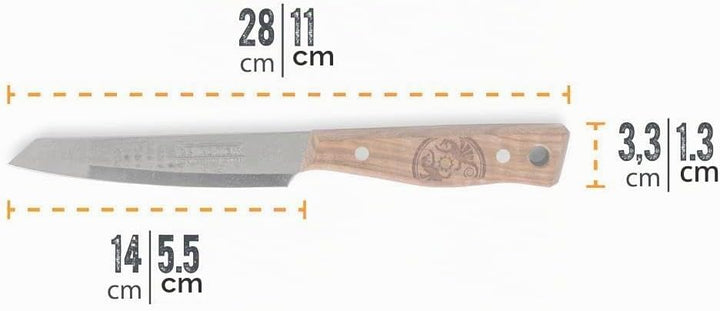 Petromax Allzweckmesser - handgefertigt in Solingen - Messer aus rostfreiem Stahl mit Oxidschicht -