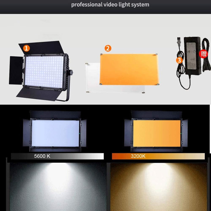 YIDOBLO A-2200IIX 70W Einstellbares zweifarbiges CRI 96+ LCD-Display Studio Soft Video Light Panel 3