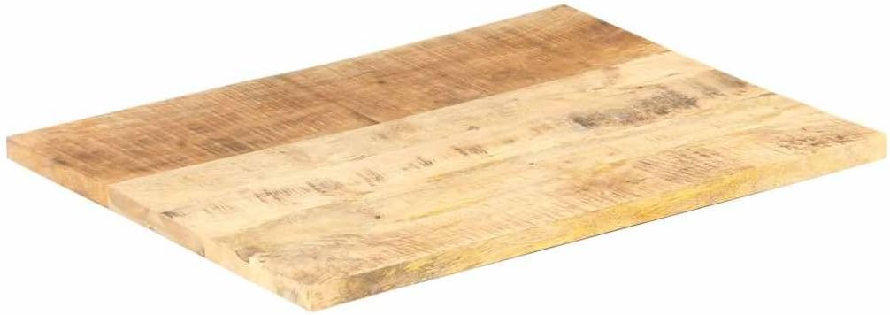 vidaXL Mangoholz Massiv Tischplatte Massivholzplatte Holzplatte Ersatztischplatte Holz Platte für Es
