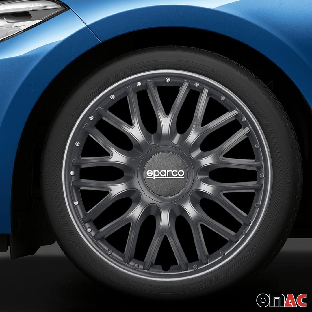 Sparco SPC1596BK Set Wheel Covers Roma 15-inch Black, Pulgadas ROMA 15 zoll SCHWARZ, ROMA 15 zoll SC