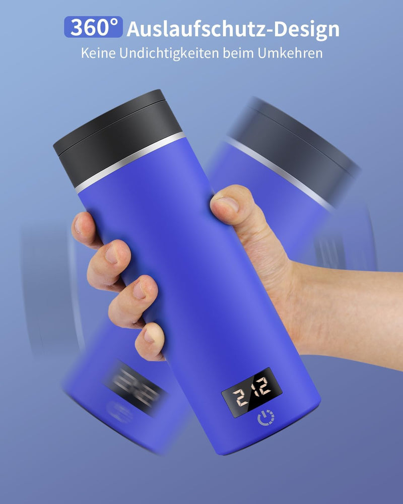 AIRMSEN Wasserkocher Klein mit 6 Temperatureinstellung, 500ml Mini Elektrischer Wasserkocher mit SUS