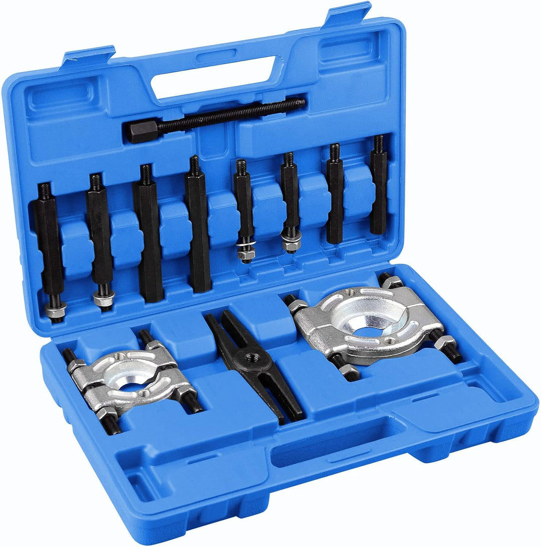DAYUAN 12 TLG Lagerabzieher Set Polradabzieher Trennmesser Satz Lager Abzieher inkl. Koffer Blau, Bl
