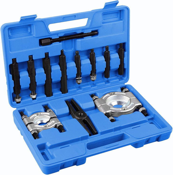 DAYUAN 12 TLG Lagerabzieher Set Polradabzieher Trennmesser Satz Lager Abzieher inkl. Koffer Blau, Bl