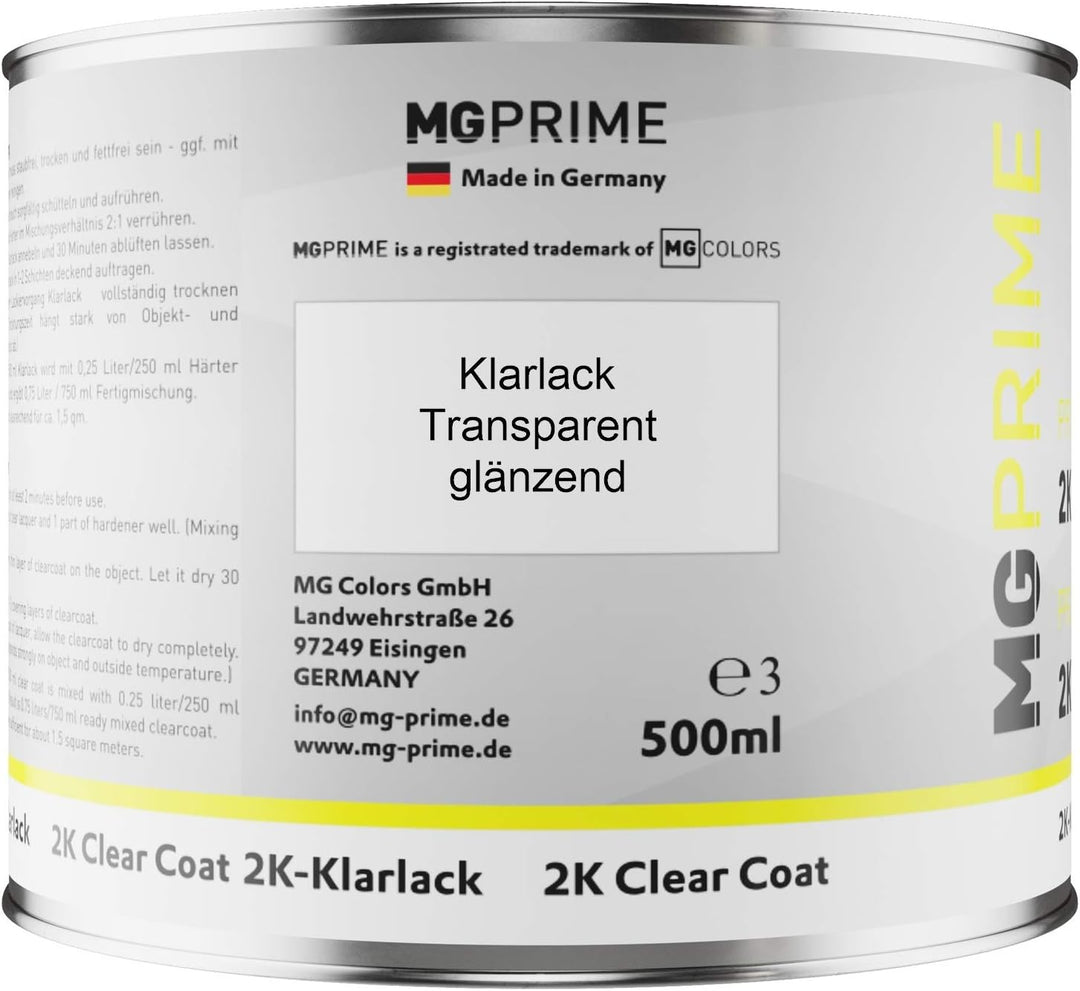 MG PRIME Autolack Set Dose spritzfertig für Volkswagen VW LD7U / D7U / M3 Offroad Grey Perleffekt/Of