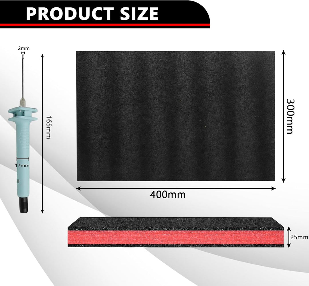 Werkzeugeinlage, Hartschaumplatte 8er-Pack mit Schaumstoff Cutter Cut Precision Defined Werkzeugkist