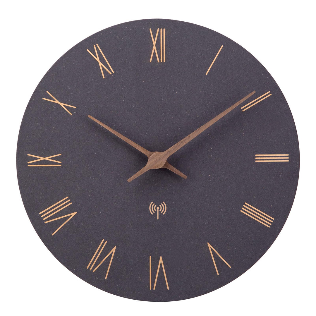 Funkuhr Wand MDF Holz Wanduhr Ohne TickgeräUsche Lautlos 30cm Quarz Batterie Gross Wanduhren Einfach