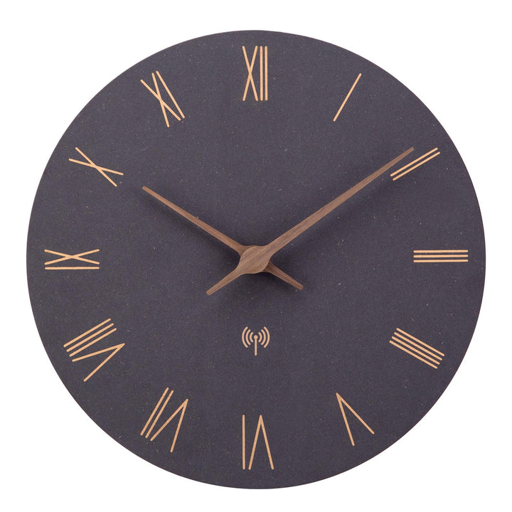 Funkuhr Wand MDF Holz Wanduhr Ohne TickgeräUsche Lautlos 30cm Quarz Batterie Gross Wanduhren Einfach