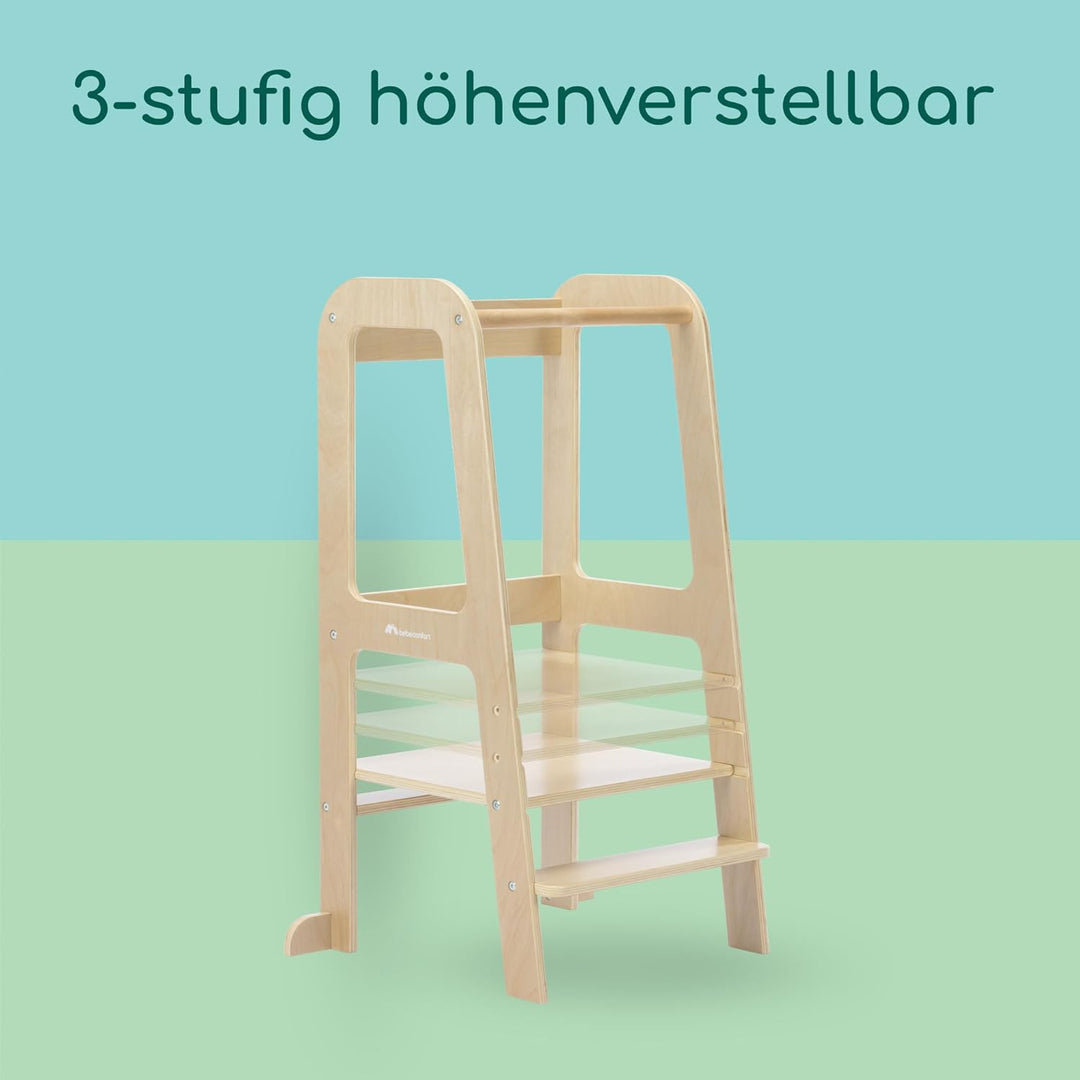 Bebeconfort Hoya, Montessori Lernturm Kinder, 1,5–6 Jahre (10–30 kg), 3-Stufig Höhenverstellbar, Sic