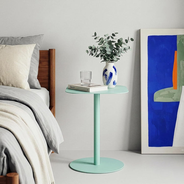[en.casa] Beistelltisch Nastätten Gartentisch Couchtisch mit Metallgestell Sofatisch modernes Design