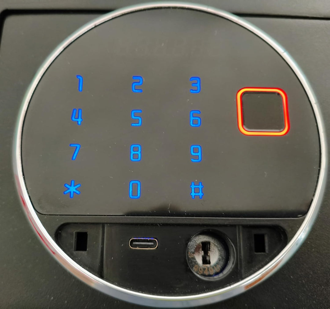 Genie Hand | Motorisierter Zeittresor mit Rückwärtszählung - Fingerabdruckleser - Notstromversorgung