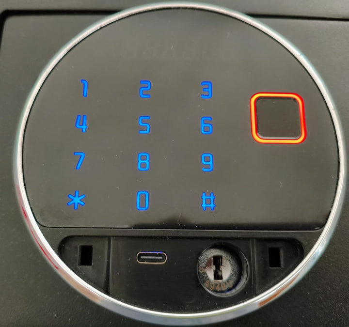 Genie Hand | Motorisierter Zeittresor mit Rückwärtszählung - Fingerabdruckleser - Notstromversorgung