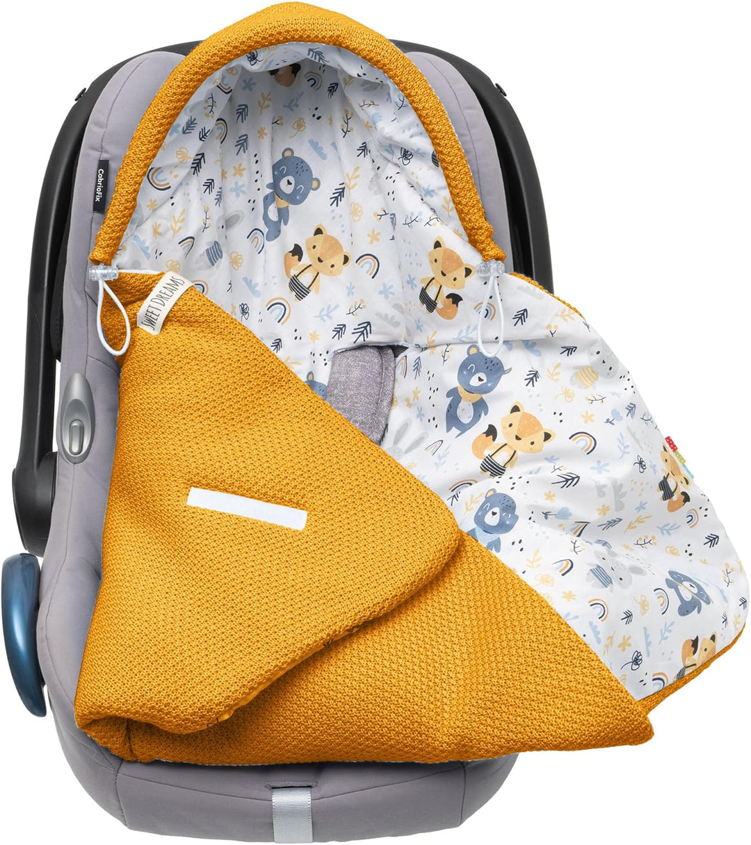 Einschlagdecke Babyschale Neugeborenes Baby Baumwollgarn und 100% Baumwolle mit Füllung Universal fü