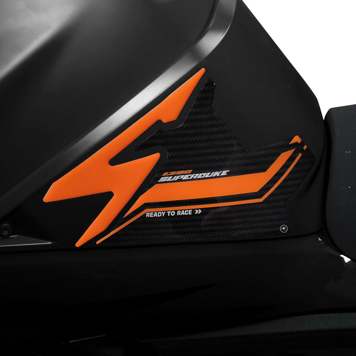 LABELBIKE 3D Motorrad Aufkleber kompatibel mit KTM | 1390 Super Duke R 2024, Seitenschutz aus Kunsth