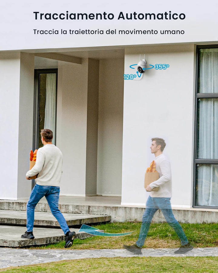 ieGeek 2K Überwachungskamera Aussen, PTZ Outdoor WLAN IP Kamera überwachung aussen, WiFi Dome Camera