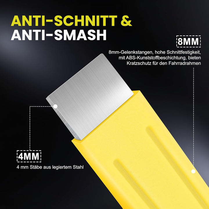 HIPARK Faltschloss Fahrrad, Fahrradschloss Faltschloss 100cm mit Schlüsseln, Fahrradschloss hohe Sic