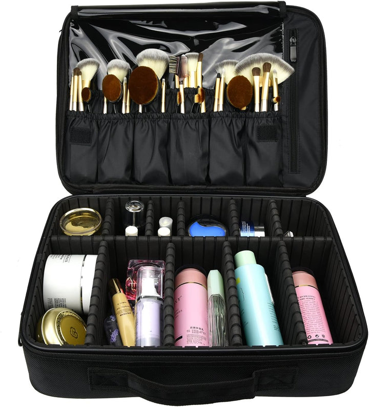 DCCN Train Kosmetikkoffer, professionell, Beauty Case, 3 Schichten, Tasche, Kosmetiktasche, Organize