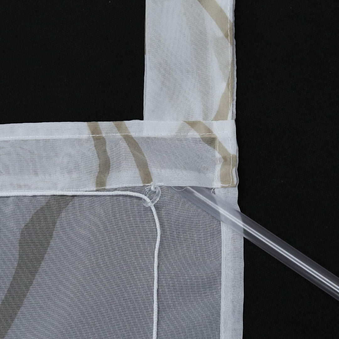 ESLIR Raffrollo mit Schlaufen Gardinen Küche Raffgardinen Transparent Schlaufenrollo Modern Vorhänge