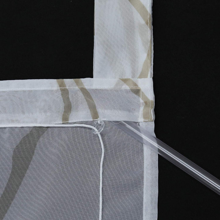 ESLIR Raffrollo mit Schlaufen Gardinen Küche Raffgardinen Transparent Schlaufenrollo Modern Vorhänge