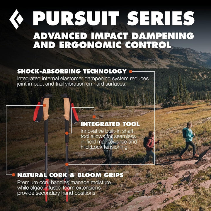 Black Diamond Pursuit Shock Trekking Poles Uni M/L, Uni M/L