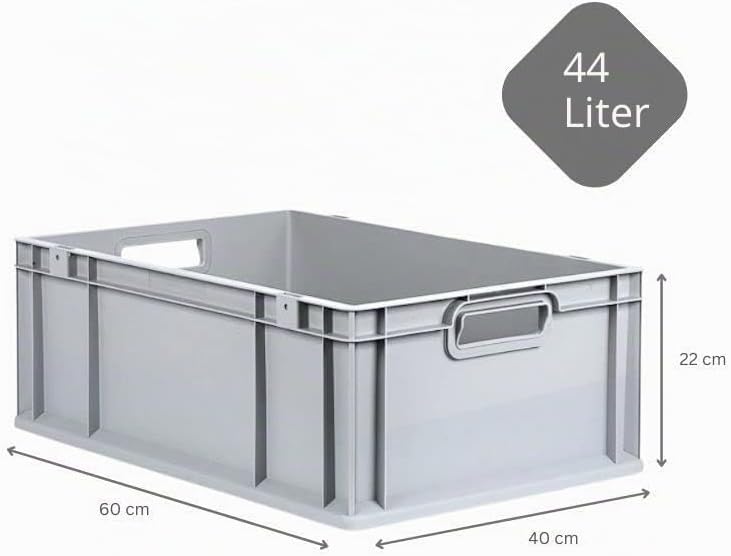PROREGAL SuperSparSet 4x Eurobox NextGen Grip mit Scharnierdeckel und blauen Schiebeschnappverschlüs