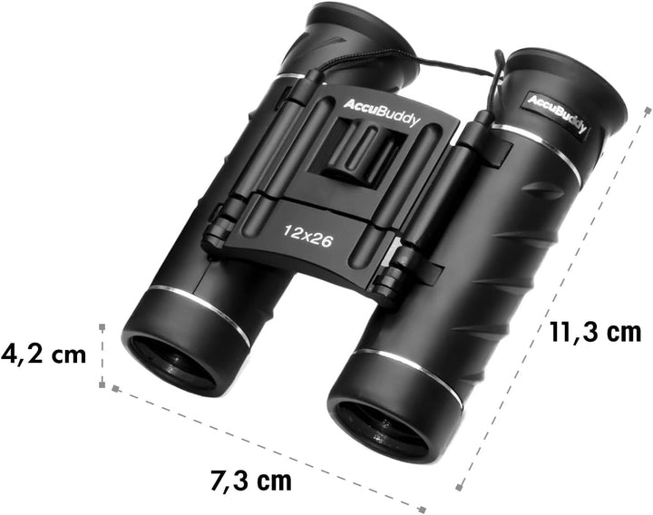 AccuBuddy Fernglas für Erwachsene &amp; Kinder, leichtes &amp; kompaktes Mini-Teleskop mit 12-facher Vergrös