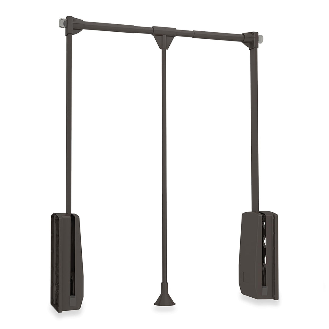 Emuca - Kleiderlift für Schrank, Ausziehbarer Kleiderlift 600-830mm Breite, Schrankinnenseiten Monta