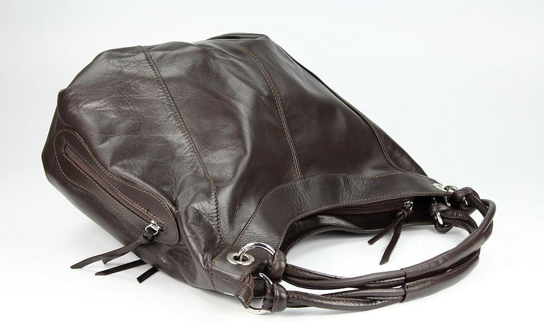 Belli ital. Nappa Leder Shopper Handtasche Damentasche Ledertasche - Farbauswahl - 35x31(mittig) x17