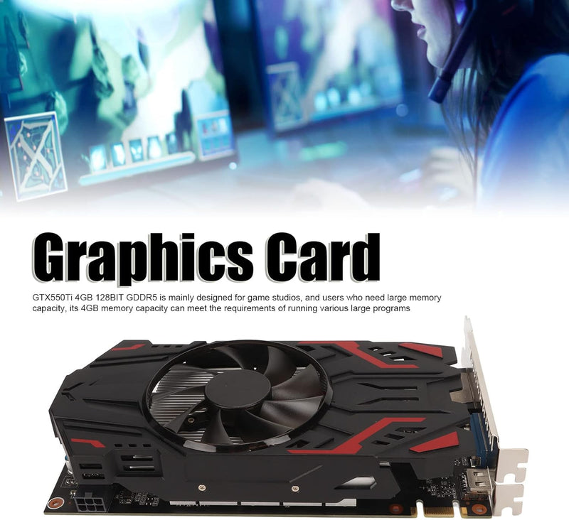 Tangxi GTX550 Ti Computer-Grafikkarte GTX550Ti 4GB 128BIT GDDR5 Gaming-Grafikkarte mit Stereoskopisc