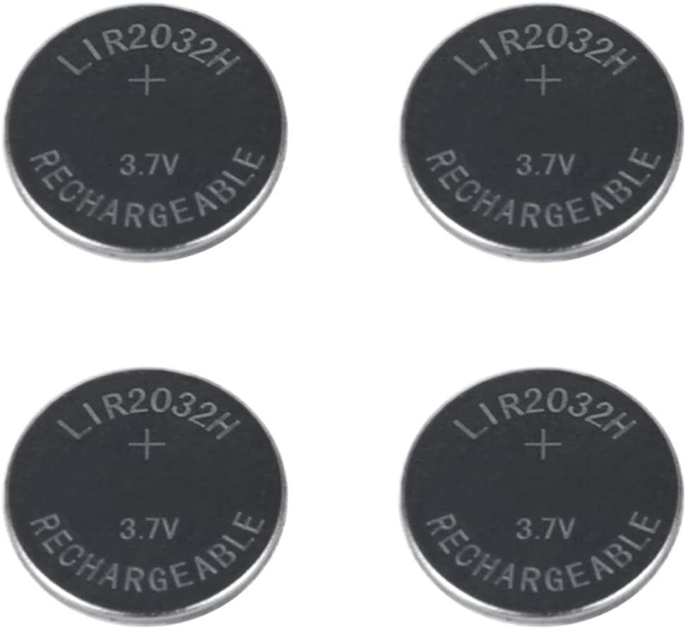 Girafus Knopfzellen Ladegerät für LIR-2032/2016 / 2025 Akkus USB Batterieladegerät Inklusive 4X LiR2