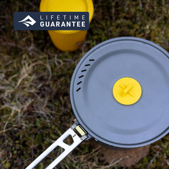 Sea to Summit Frontier UL One Pot Cook Set - 2L Pot + Medium Bowl + Insulated Mug blue-yellow