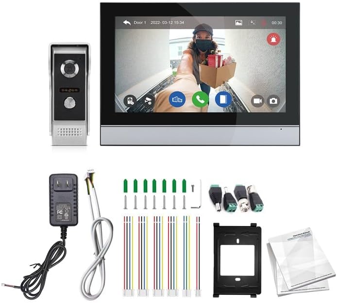 7" Kabelgebundene Video Tür Telefon Sprechanlage System 1080P Indoor Monitor Touchscreen mit HD Infr