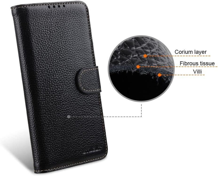 STILGUT Talis kompatibel mit Samsung Galaxy S22 Hülle mit Kartenfach aus Leder, Wallet Case, Lederhü