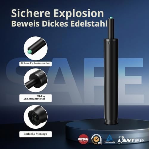 Mastery Mart Gasdruckfeder Bürostuhl Ersatzteile, 315mm - 455mm Gasfeder für Bürostuhl, 152mm Reisel