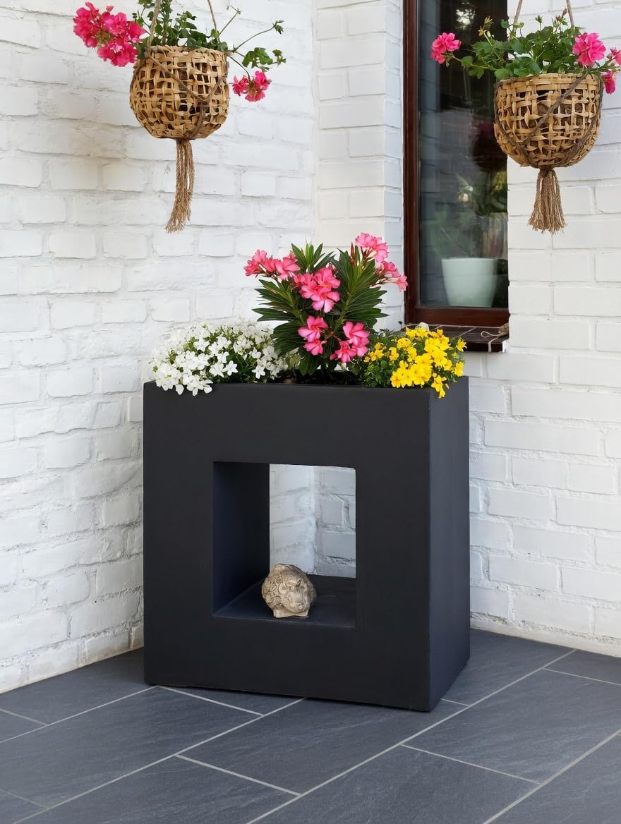 Pflanzwerk® Pflanzkübel Vista Anthrazit 66x66x28cm *Frostbeständig* *UV-Schutz* *Qualitätsware* VIST