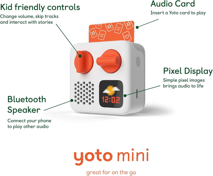 Yoto Mini (2024 Edition) + Gruffalo Bundle – Kids Screen-Free Bluetooth Audio Player, All-in-1 Trave