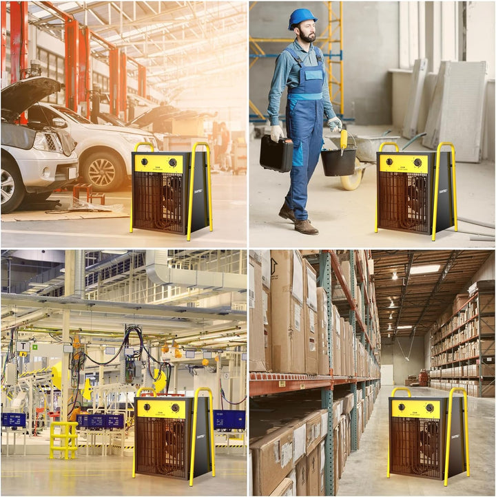 Elektroheizer Heizlüfter Grosse Räume Bauheizer 22kw Elektro Heizstrahler mit Thermostat Elektrisch