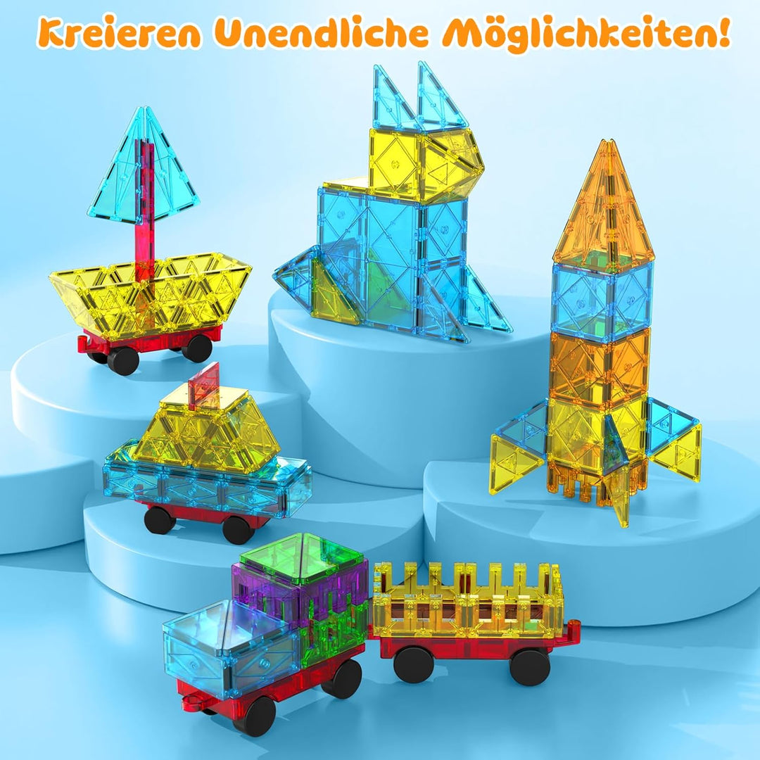 Magnetische Fliesen Kinder Magnetbausteine: 52 Teile Magnetische Bausteine Magnetblöcke Magnetic Til