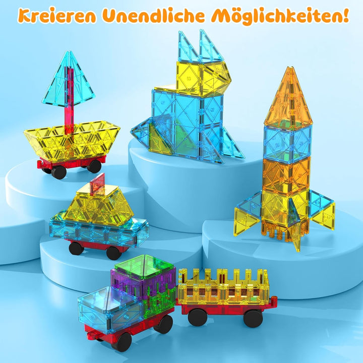 Magnetische Fliesen Kinder Magnetbausteine: 52 Teile Magnetische Bausteine Magnetblöcke Magnetic Til