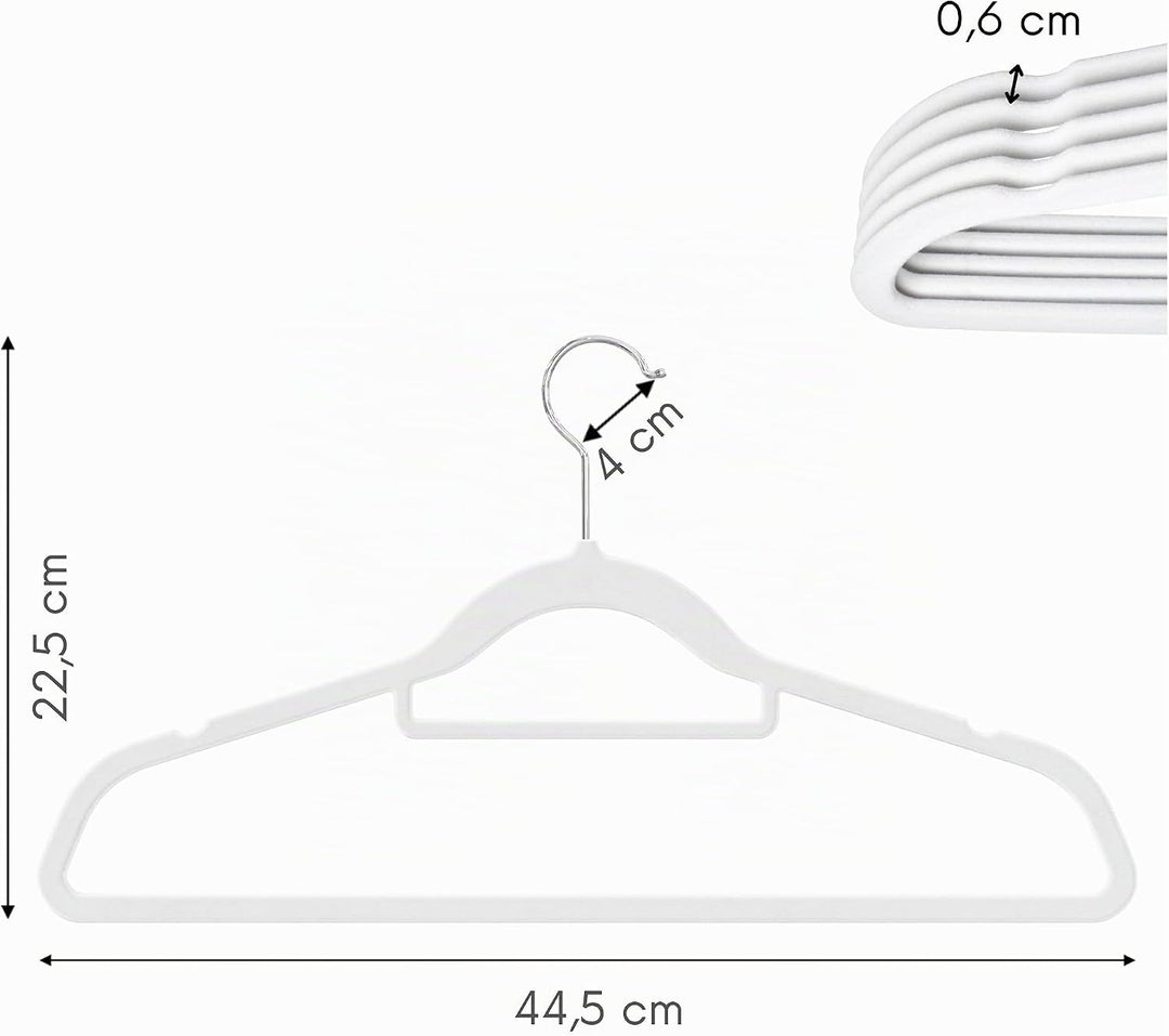 OGIVO Kleiderbügel Samt – 50er Set Hosenbügel rutschfest Bügel aus Samt für Ihre Garderobe – Samtkle