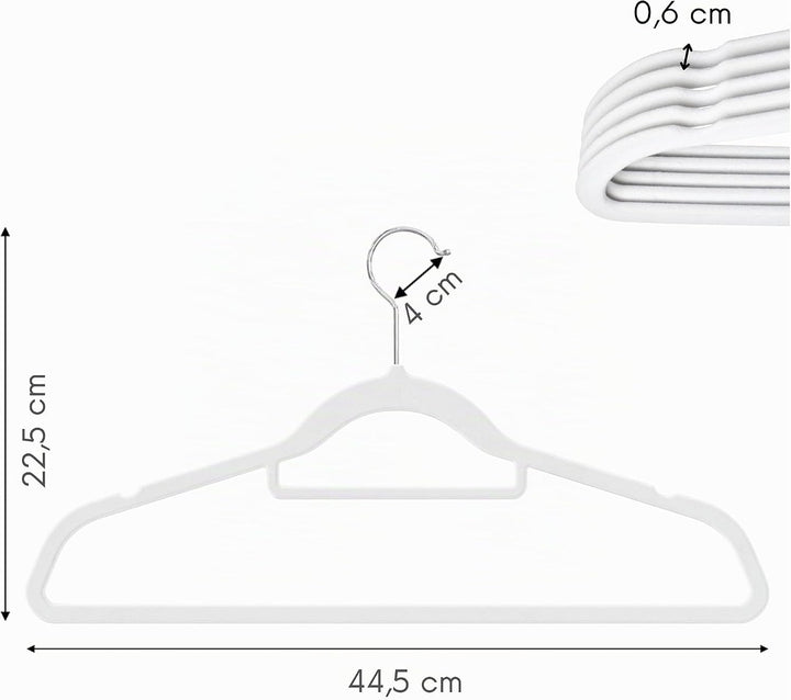 OGIVO Kleiderbügel Samt – 50er Set Hosenbügel rutschfest Bügel aus Samt für Ihre Garderobe – Samtkle