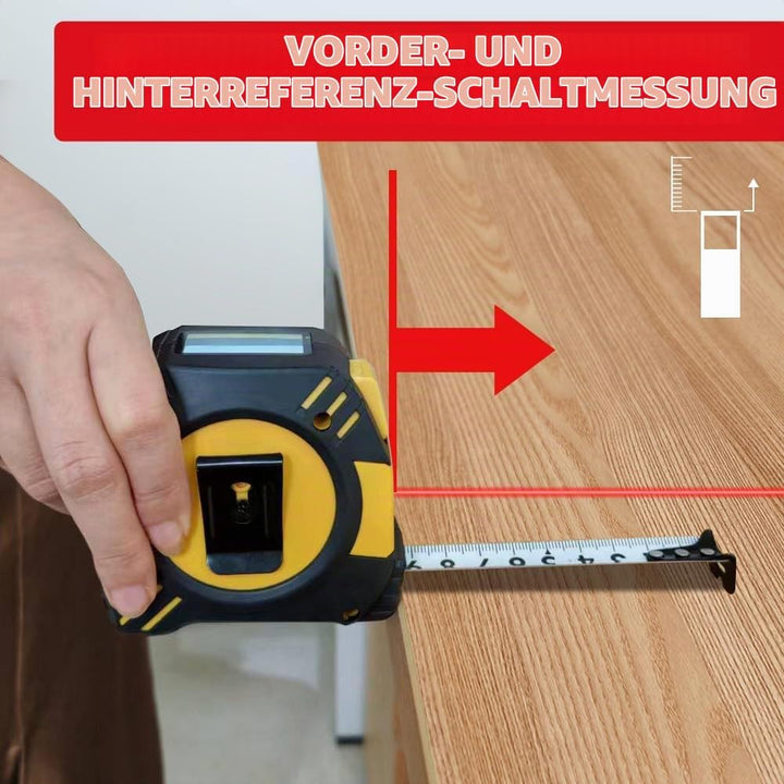 REVASRI Digitales Massband, 40 m Laser Entfernungsmesser &amp; 5m Massband, Echtzeit-Digitalanzeige Einh