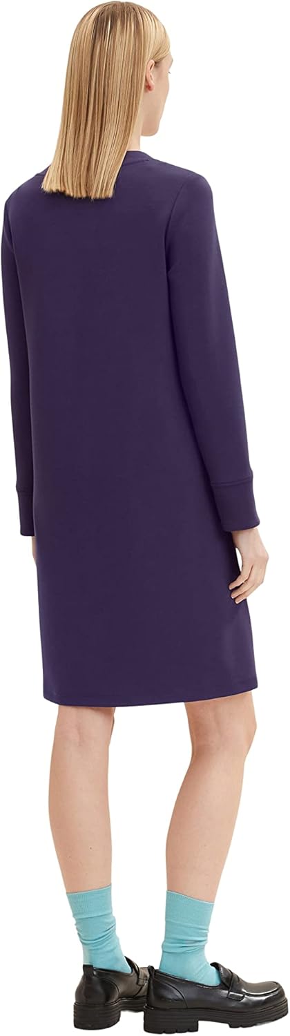 TOM TAILOR Damen Basic Kleid 36 11331 - Atlantic Ocean Blue, 36 11331 - Atlantic Ocean Blue