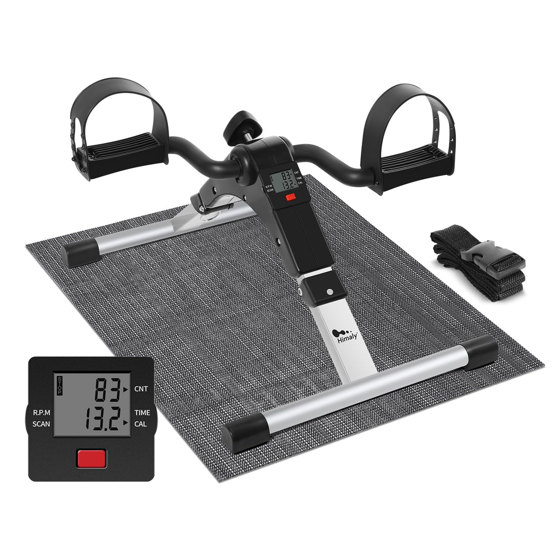 himaly Minibike Heimtrainer Bewegungstrainer Pedaltrainer Trainingsgerät Fitnessgerät mit LCD-Monito