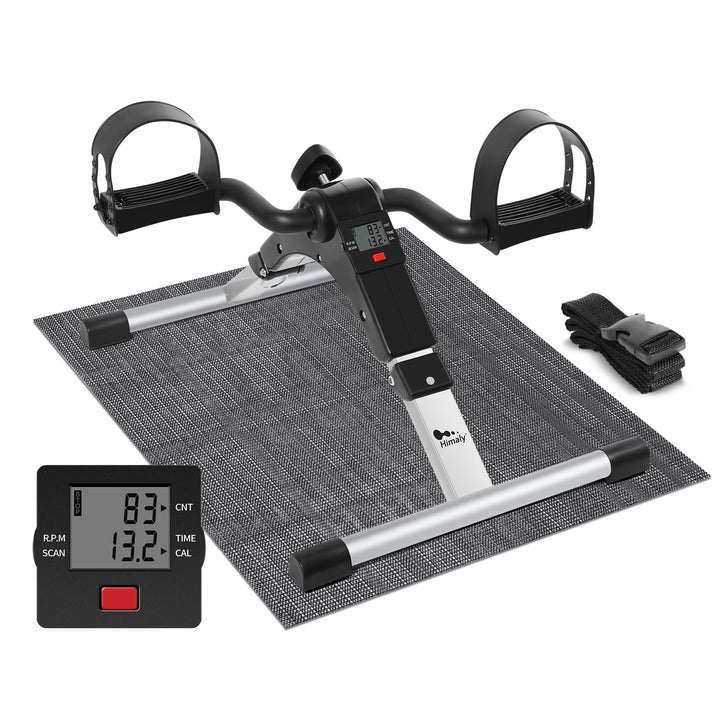 himaly Minibike Heimtrainer Bewegungstrainer Pedaltrainer Trainingsgerät Fitnessgerät mit LCD-Monito
