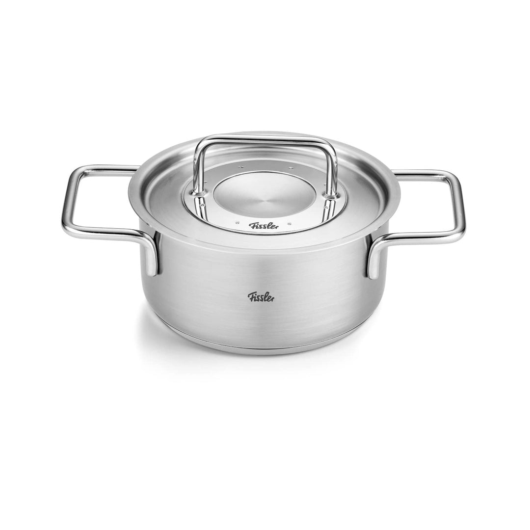 Fissler Pure Collection/Edelstahl-Kochtopf (Ø 16 cm, 1,9L) Töpfe inkl. Metall-Deckel, Innen-Skalieru