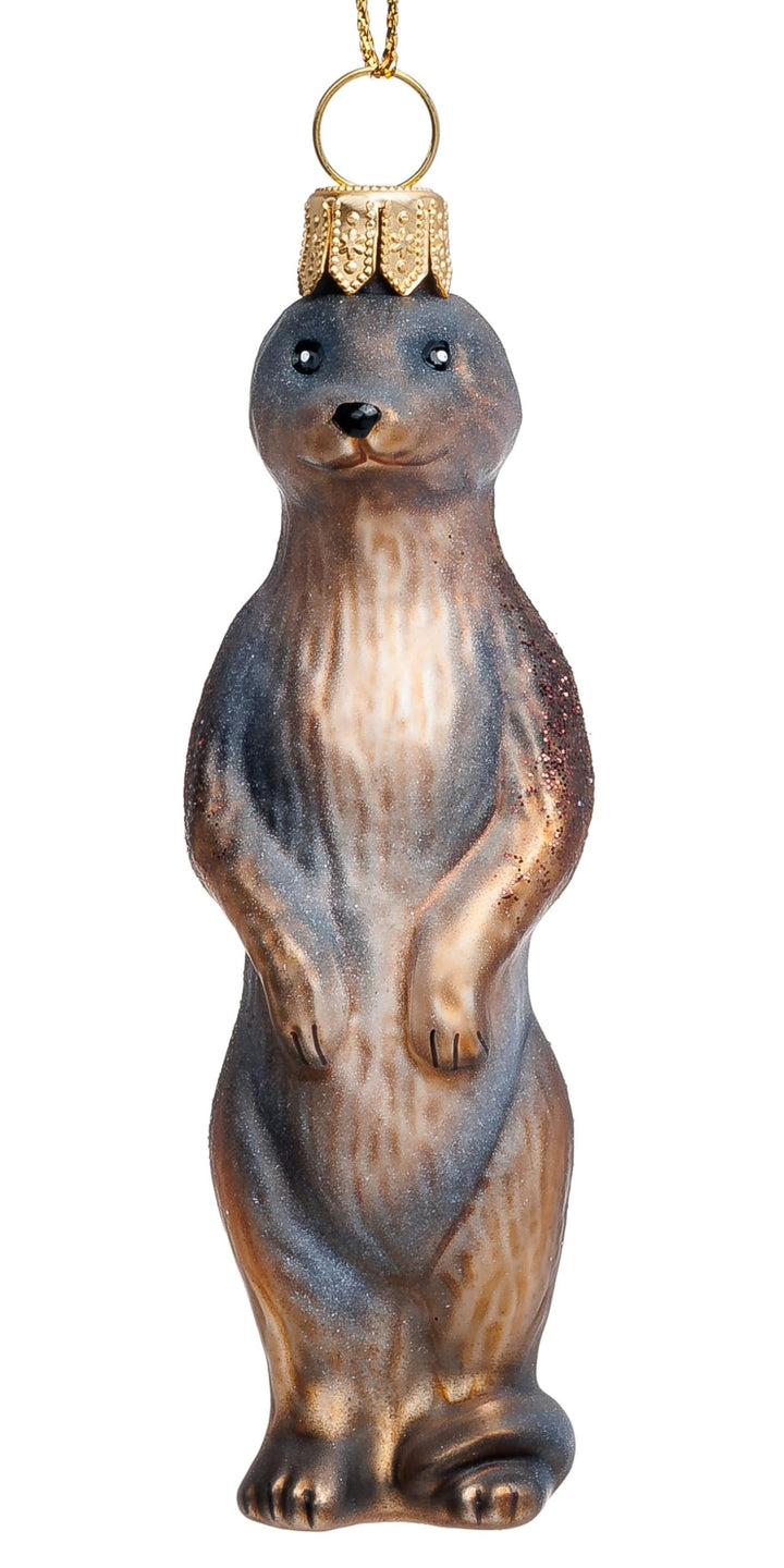 SIKORA Erdmännchen besondere Weihnachtskugel Glas Weihnachtsmann Christbaumschmuck Deko Figur Weihna