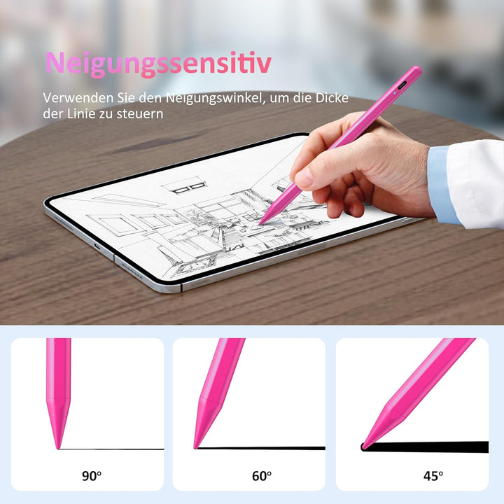 Stylus Stift für Apple iPad 2018-2025, Pencil für iPad A16/10./9/8/7/6, Pro M5/M4/13/12,9/11'', Mini