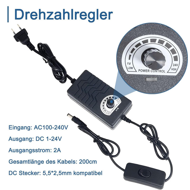 Hubkolbenmotor Linearaktuator DC 24V DIY Motor Hub 2cm-8cm 120rpm mit Drehzahlregler