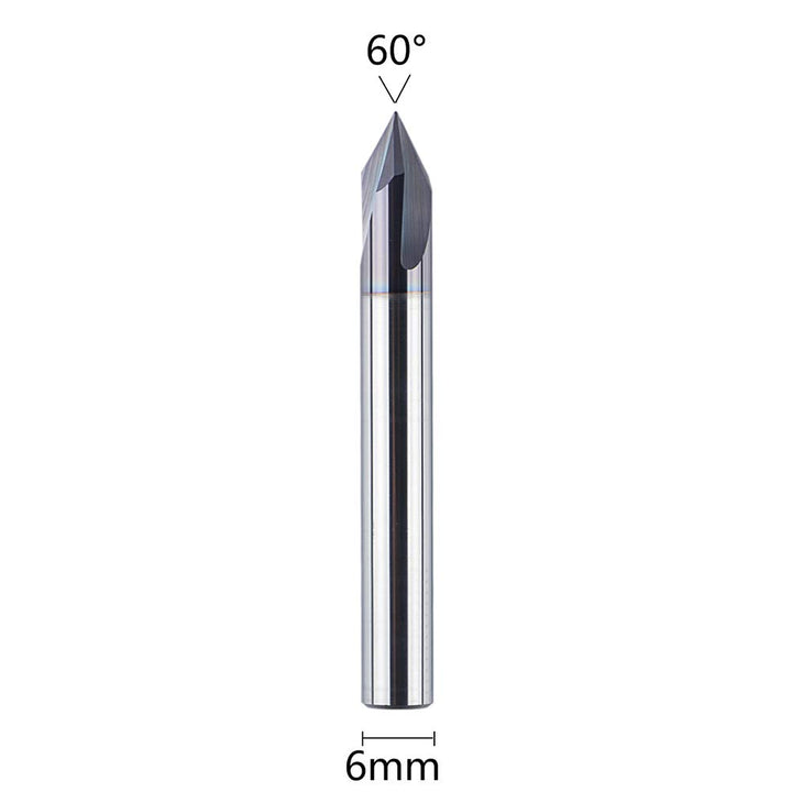 SpeTool Fasenfräser Gravierfräser 3 Flöten V Nutfräser 6mm Schaft 60 Grad VHM Gravierstichel Schaftf